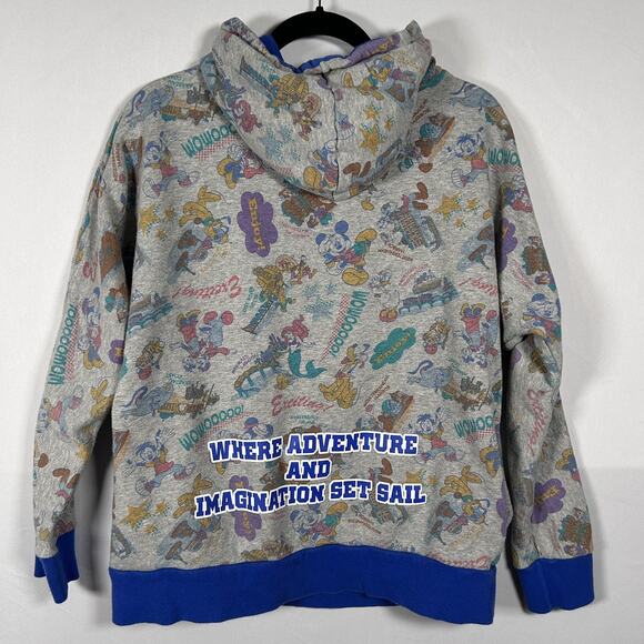 Vintage Y2K DisneySea 01 Hoodie Rare Japan Streetwear Mickey Exclusive Large - Picture 4 of 6